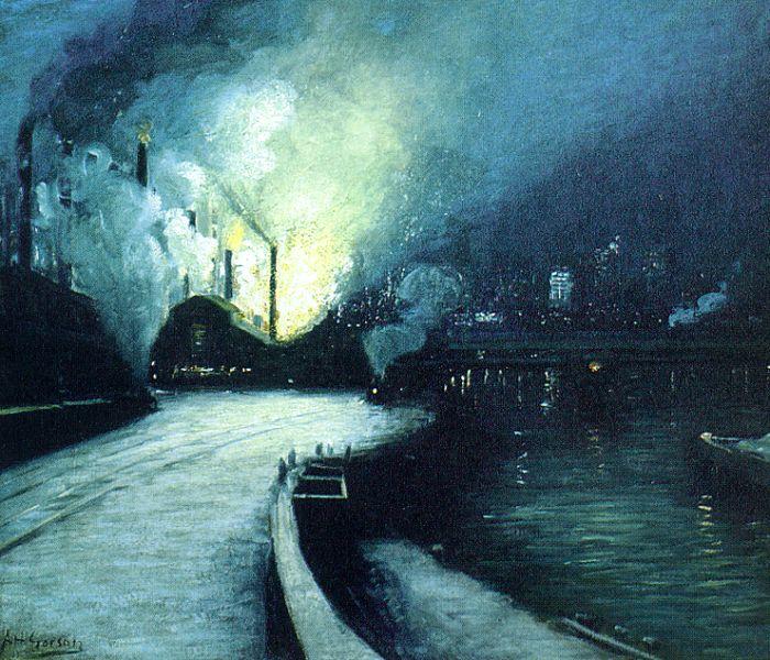 Aaron Harry Gorson Industrial Scene, Pittsburgh oil painting image